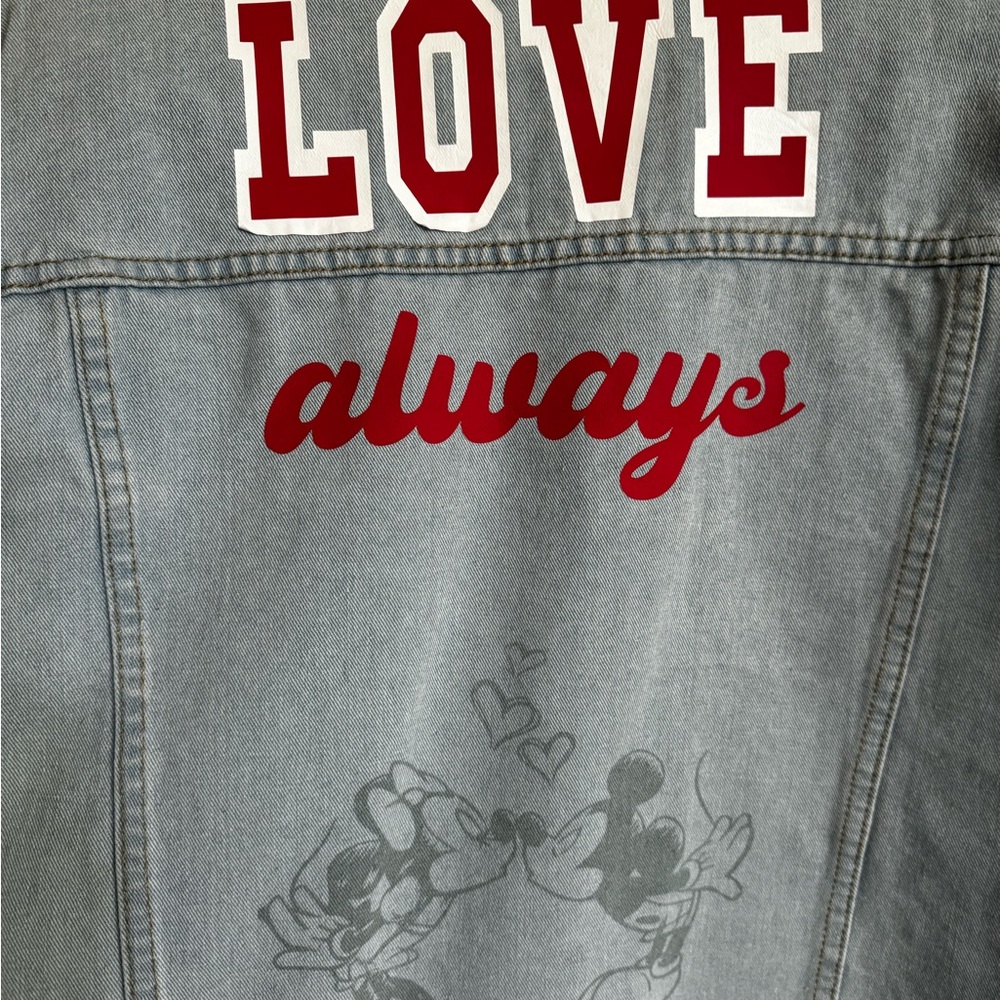 Mickey and Minnie Love Jean Jacket